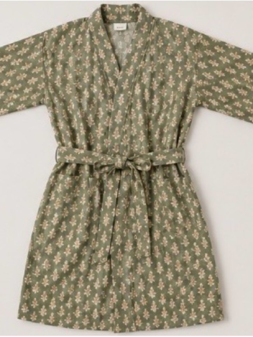 Floral Waffle Bath Robe Green/Pink - Threshold - Picture 5 of 13